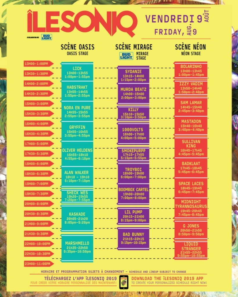 ÎleSoniq release the full 2019 schedule | Canadian Beats Media