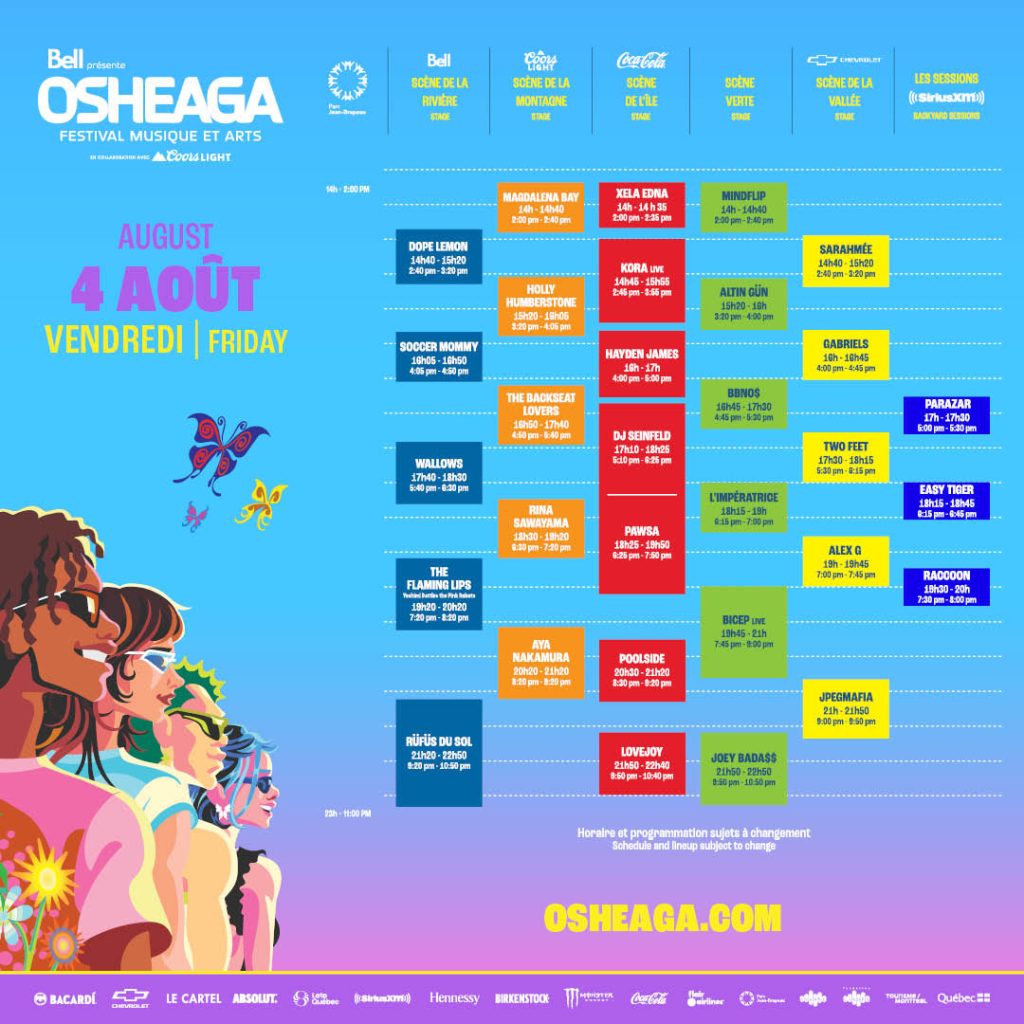 OSHEAGA unveils 2023 daily schedules! Canadian Beats Media