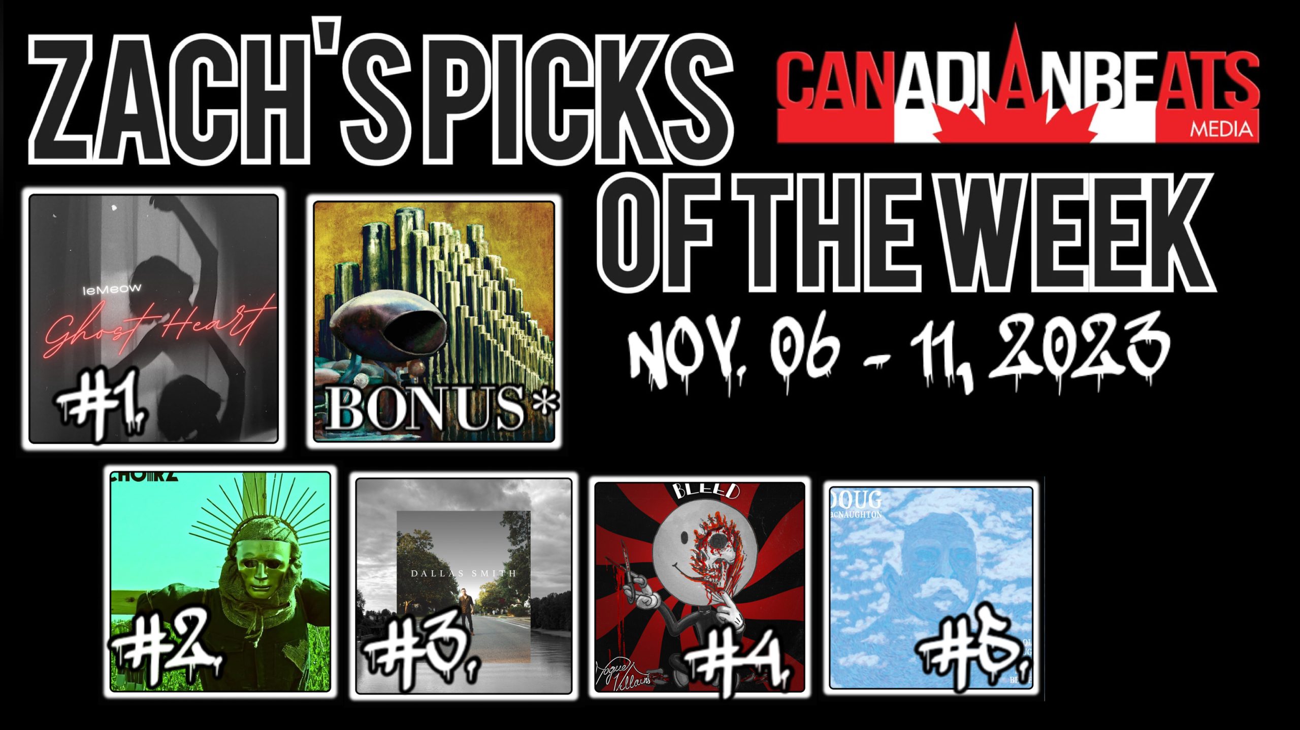ZACH’S PICKS OF THE WEEK – November 6 TO NOVEMBER 11, 2023