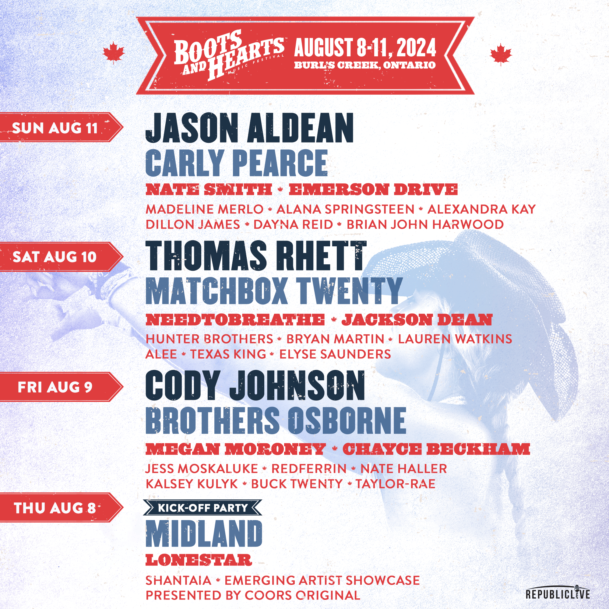 Boots and Hearts Music Festival unveils 2024 Lineup