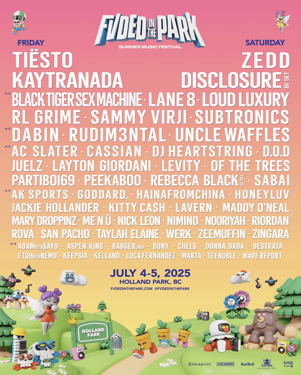 FVDED in the Park Music Festival is back July 4-5, 2025