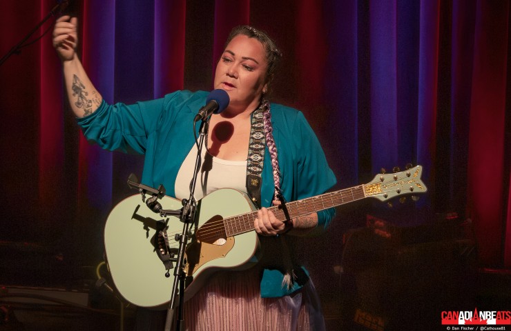 Oneida/Mohawk singer-songwriter Lacey Hill performing during She Carries the Song