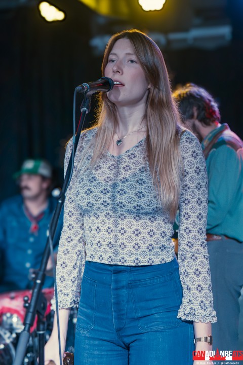 Spencer Burton and his backing band performing at Sonic Hall in Guelph